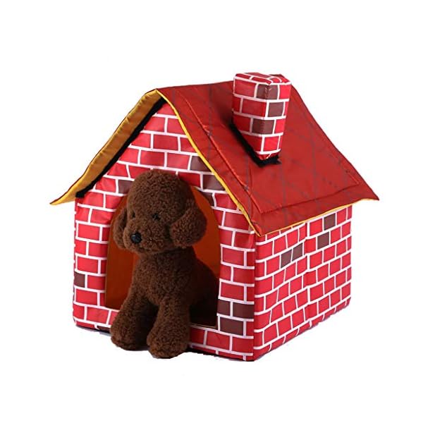 for-Dog-House-for-Cave-Pet-Dog-Tent-with-Cushion-Washable-Dog-Igloo-Bed-for-Small-to-Large-for-Large-Dog-Kennel Red Dog House For Small Pets