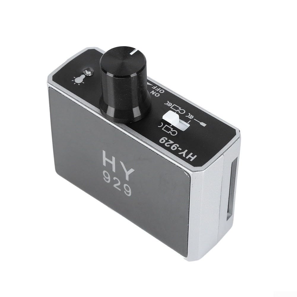 Rohrleckdetektor HY929 Akustischer Wasserlecksucher mit Kopfhörern, starkes Eindringen Audiogerät für Sanitär, Silber, 6 x 5,8 cm