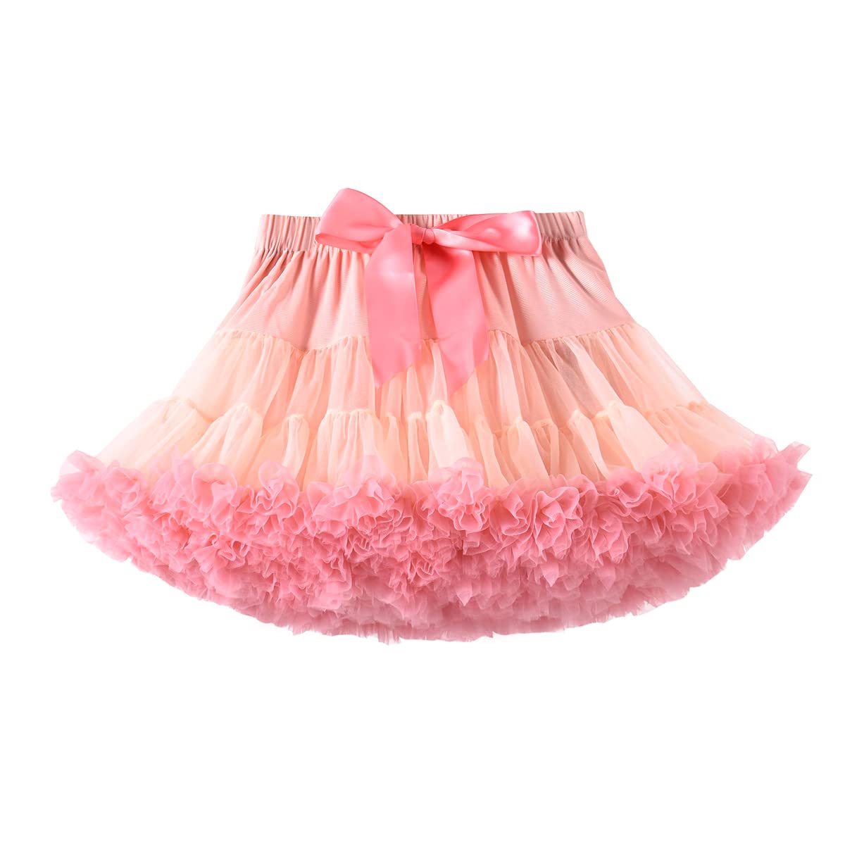 Newborn Photography Props Toddler Tutu Skirt Little Girls Mini Skirtd Kid Tulle Tutu Fluffy Skirts for Birthday Party Baby Girls Cake Smash Photo Shoot Girls Ballet Skirts Peach Pink 8-10 Y