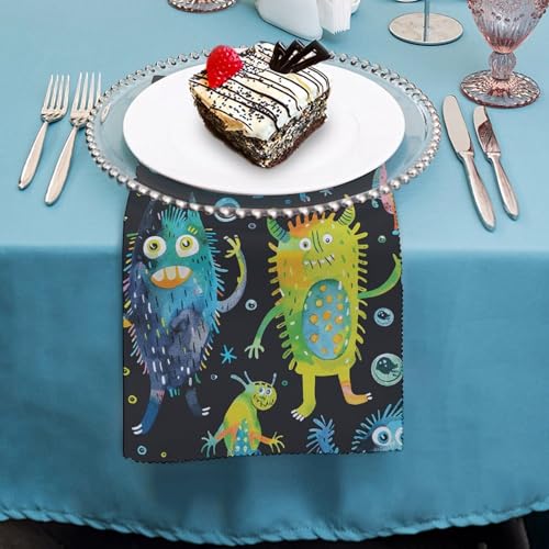 Servilletas de Tela Reutilizables Estampado Estrellas y Burbujas miniatura 4