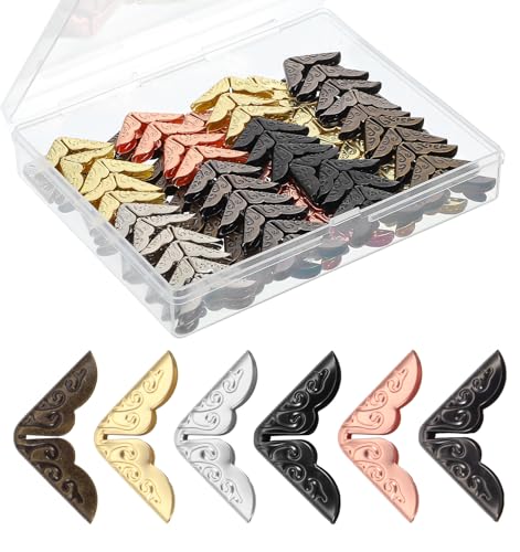 120Pcs Book Corners Metal Vintage Book Corner Protectors for Crafting Scrapbooking Photo Album Notebook Cover Schoolbook Durable & Stylish