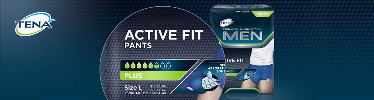 Majtki chłonne TENA Men Pants Plus Blue L/XL męskie nietrzymanie moczu 8szt