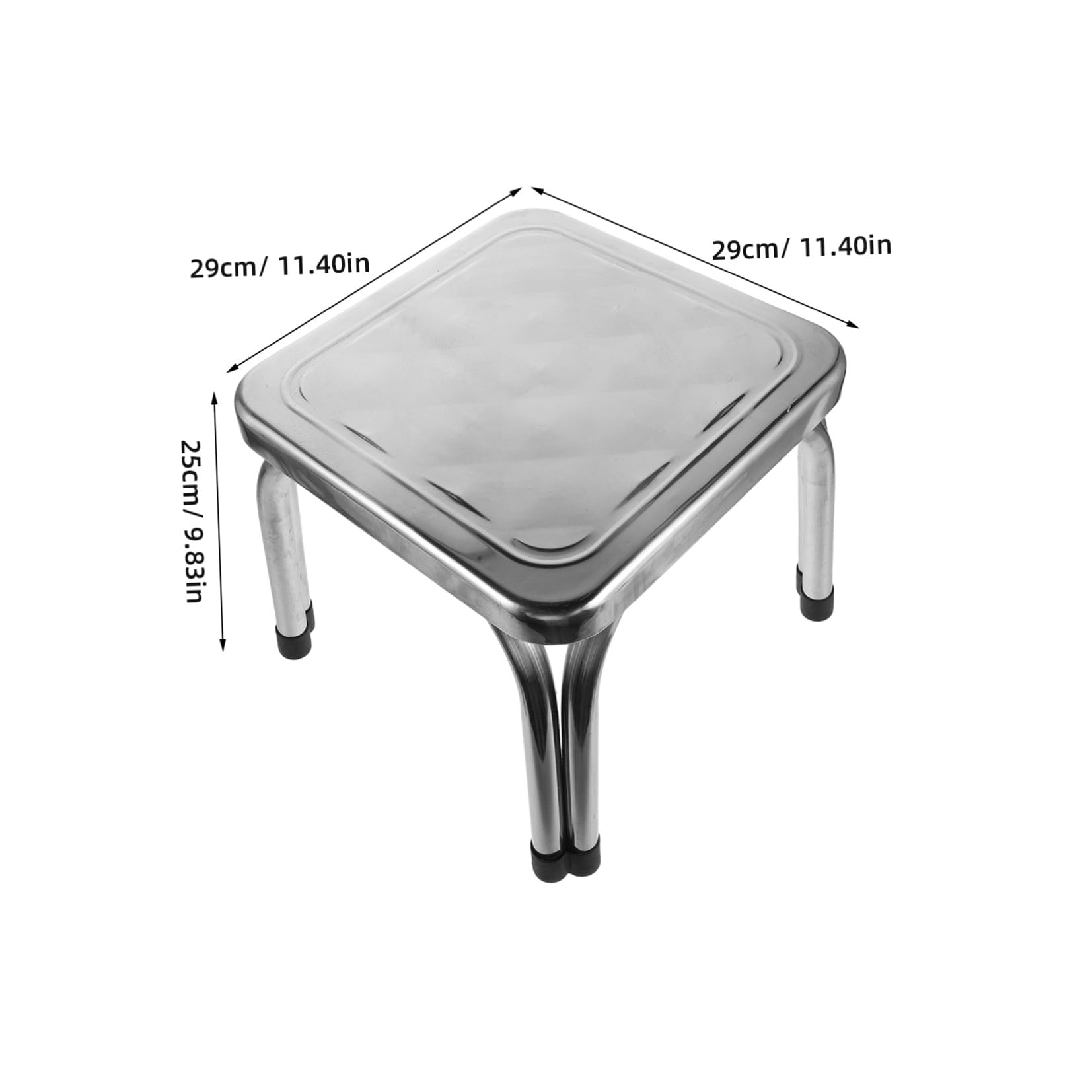 Ipetboom Taburete de Baño de Acero Inoxidable Resistente y Antideslizante, Banco Compacto para Ducha Alta Estabilidad, Adecuado para Adultos y Personas Mayores en Cocina o Balcón