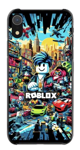 Coque Ro-blox iPhone XR évite les bris d'écran | Coque noire amusante et robuste