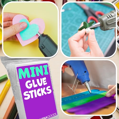 Buena Goods 200 Pack Mini Hot Glue Sticks for Mini Hot Glue Guns - 4" x 0.27" - Bond and Craft on Metal, Paper, Glass, Wood, and More - Quick Drying and Transparent Sticks Bulk - Image 3