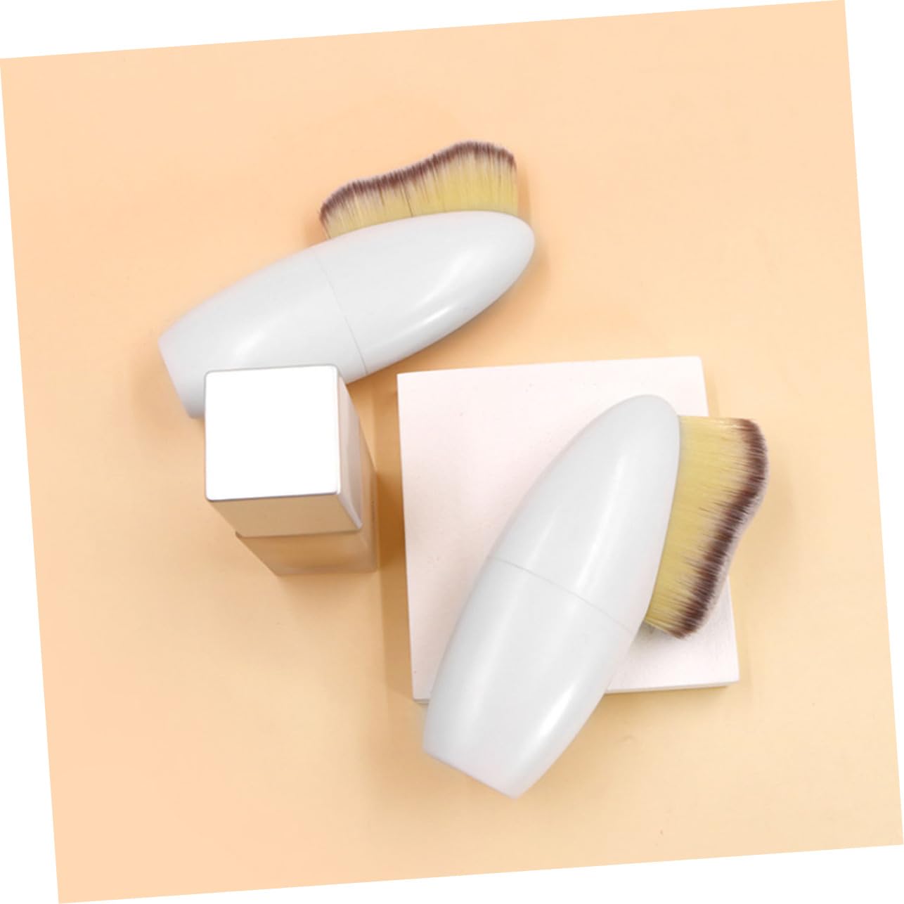 Beavorty 8stücke Tragbare Make-up Foundation Pinsel Ergonomische Gesichts-pinsel Für Flüssig Und Puder-foundation Für Konturierung Und Schnelles Auftragen Praktisch Für Zuhause Und