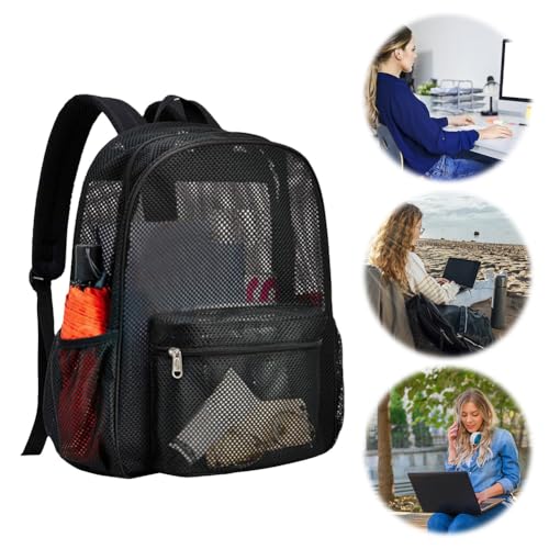 Mesh Backpack See Through Backpack College students Backpack for Outdoor Sports2