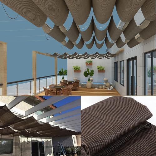 Toldo retráctil para jardín transpirable y resistente a rayos UV con manivela 8