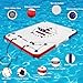 GYMMALL Inflatable Floating Dock Platform,10ft*8ft Air Dock Platform Floating Island Raft with None-Slip Surface, 6in Thick Water Floating Dock Mat for Swimming Pool Lake Beach Ocean