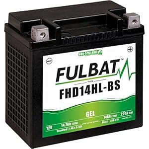 Fulbatt – Batterie moto YHD14HL-BS étanche au Gel 12V / 14Ah spécial Harley