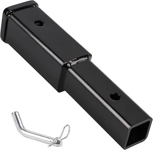 CPROSP Extensión de enganche de 8 pulgadas, se adapta a barra de remolque de tubo receptor de 2 pulgadas, vástago de acero resistente, 6000 libras,