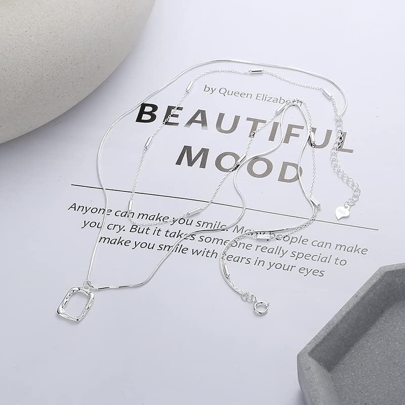NONNYL S925 Necklace Gift for Women Wife, Womens Pendant Jewelry Wedding Anniversary, Sterling Silver Girlfriend Birthday Gifts for Her, Pendants Necklaces for Christmas Mom Gifts
