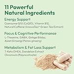 Mida Health® Daily Boost 3-in-1 Weight Loss, Energy, Focus Support for Women & Men | 7-Keto DHEA Thermogenic with Natural Caffeine, CoQ10, B12, Ginkgo, Ginseng, L-Theanine, Folate | 90 Capsules - Image 5