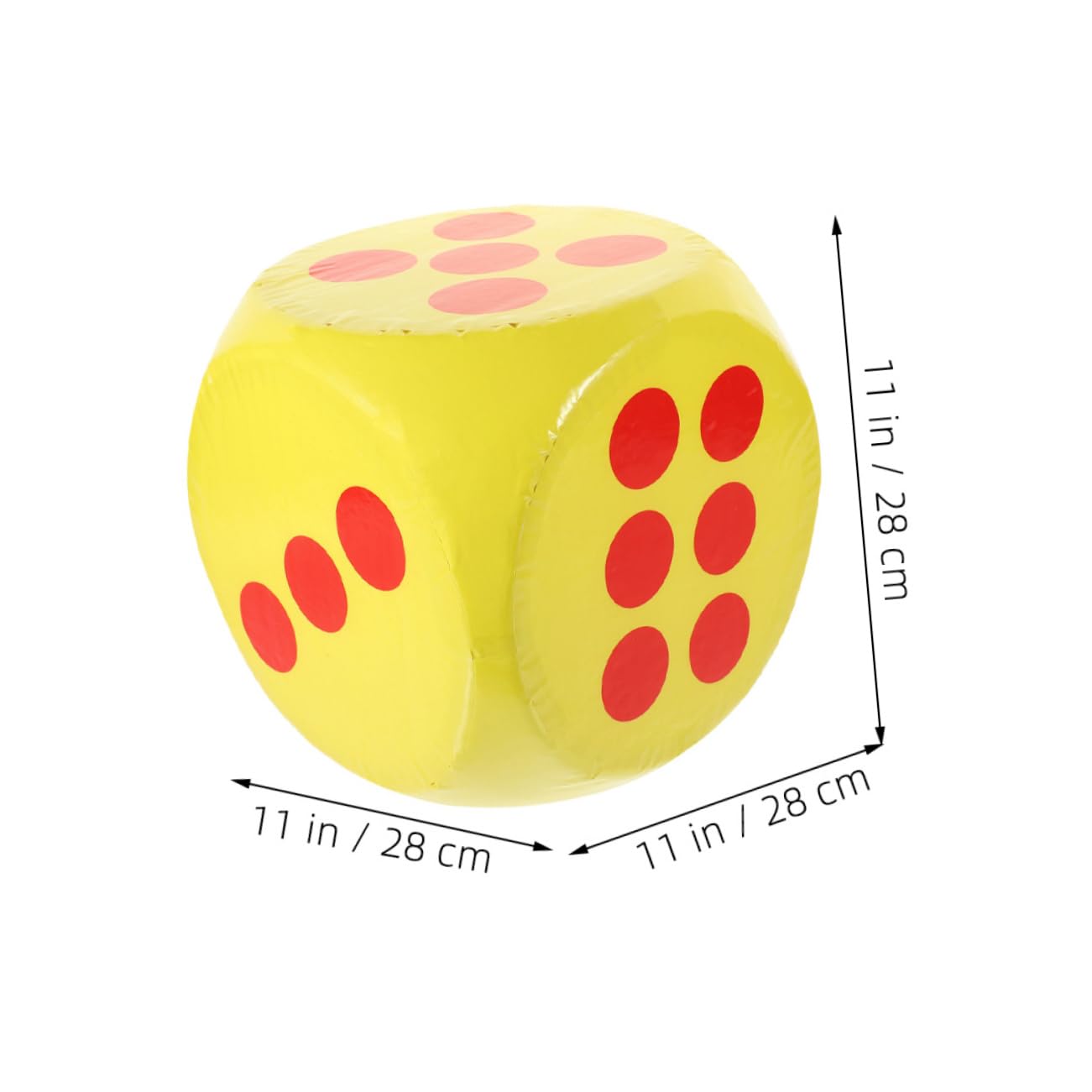 VICASKY Dado di Schiuma Gigante Giallo a 6 Facce Porta Gioco Giocattolo Educativo Portatile per Bambini e Adulti Adatto per Insegnamento in Classe e Feste