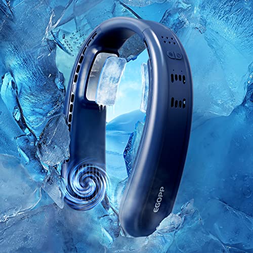 Image of 1S Cool Down 30F Neck Fan with Double Semiconductor Coolers, 360 Surrounded Personal Fans Air Conditioner that Blow Cold Air, 8H lasting Portable Fan with 3 Speed, Gifts for Men Women Outdoor Travel
