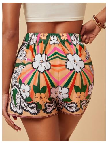 Image of SweatyRocks Women's Boho Mini Skirts Floral Shorts Tie Side Wrap Skorts