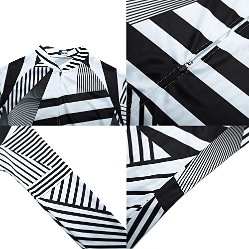 Women\'s Cycling Jersey Set Bike Shirt Long Sleeve Cycling Clothing Bicycle Bib Pants with 20D Gel Padded