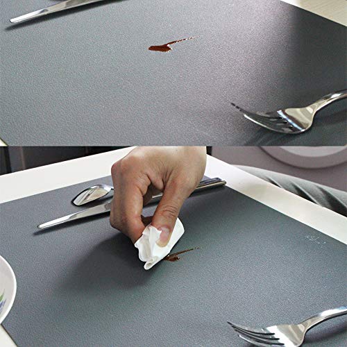 Me.fan Silicone Placemats [17.7''X12.6''] Heat-Resistant Thicken Non-Slip Tablemats Non-Skid Table Mats Set Of 4 (Yellow) #TOP5