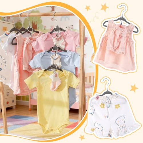 Cintre gris en velours Hsei pour placard de tout-petits - 6