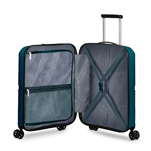 Image of American Tourister Airconic Hardside Luggage with Spinner Wheels, Deep Ocean, 2-piece Set (Carry-on /Medium), Airconic Hardside Luggage With Spinner Wheels