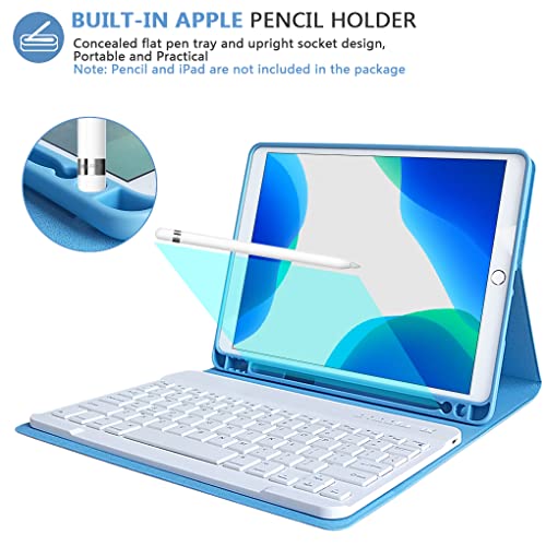 Keyboard Case For Ipad 9Th/8Th/7Th Generation 2021/2020/2019, Ipad 10.2/Pro 10.5 Keyboard Case With Pencil Holder, Detachable Bluetooth Keyboard For 9Th/8Th/7Th Gen 10.2 Inch/Ipad Air 3/Ipad Pro 10.5 #TOP2