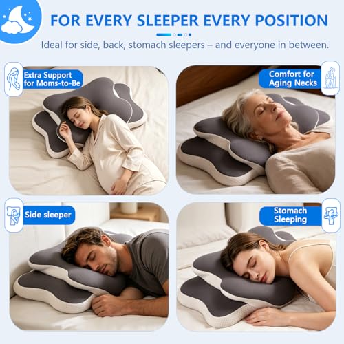 image for Generic Ergo Pillow for Sleep Apnea, Neck Pain, and Snoring Relief | C