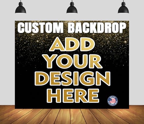 Custom Backdrop Personalized Backdrop with Photo Text Logo Customized Backdrop Banneror Photography Customize Gift for Christmas Birthday Wedding Graduation Valentines Day 4x6FT
