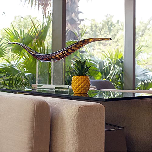 Artificial Succulent Potted Pineapple Decor - Fake Pineapple Home Office Kitchen Table Decoration (Yellow) #TOP6
