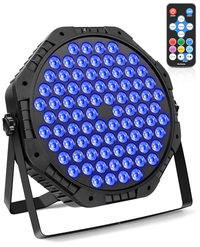 Stage Light Professional Par Lighting 126W LED Disco Lighs Large Beam Parlight Party Lights Strobe Lights 7 Mode WRGB Stage Lighting Effects Sound Activated DMX Control Christmas Light 1PCS
