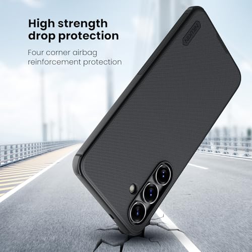 Image of Nillkin Magnetic Shockproof for Samsung Galaxy S25 Plus Case Magsafe, [Military-Grade Protection] [Anti-Scratch & Slip] [Compatible with MagSafe] Slim Case for Galaxy S25 Plus Case, Black