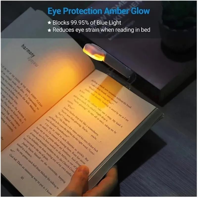 Feinerman Book Reading Light, USB Rechargeable LED Clip-On Lamp, 3 Light Modes & Brightness Levels, Eye-Friendly Portable Reading Lamp for Students, Kids, Bedtime, Study 3