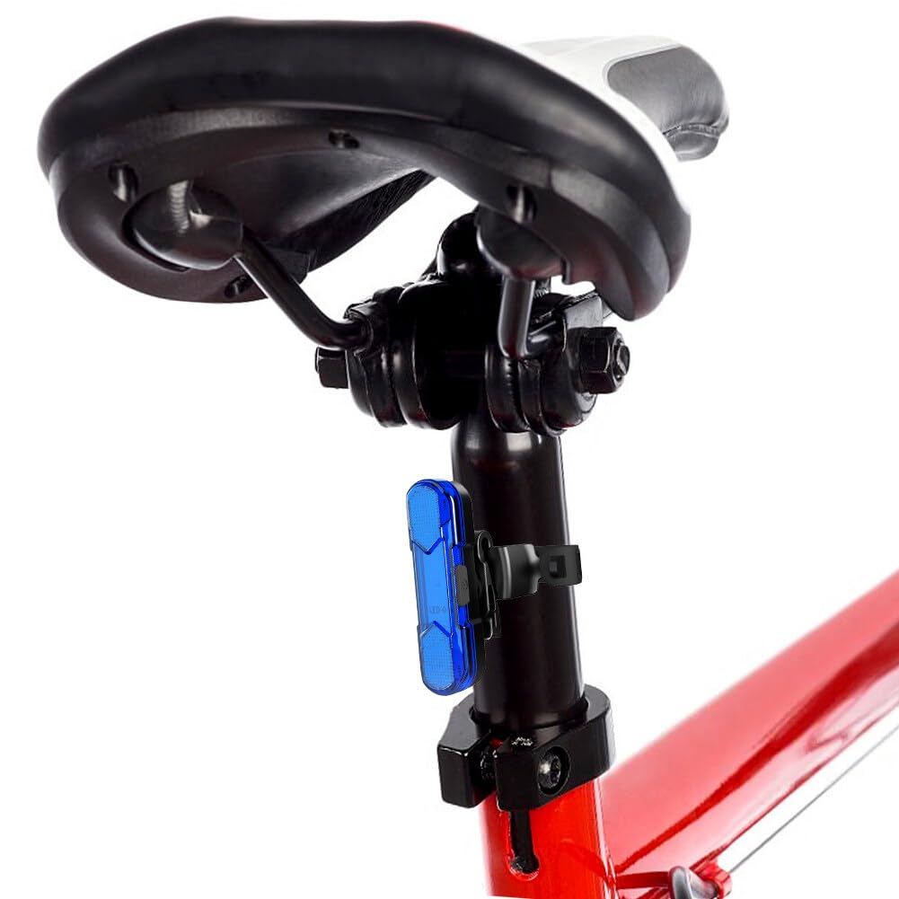 Surakey USB Rechargeable LED Bike Tail Light, Bright Bicycle Rear Cycling Safety Flashlight, High Brightness Adjustable Lighting Mode Taillight for Adults Kids Men Women Road Mountain (Blue)