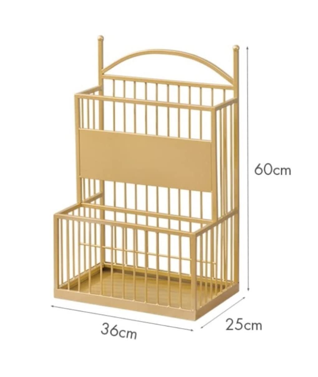 Porte-parapluie élégant en métal avec plateau de drainage - Porte-parapluie Ele d pour la maison, le bureau, le café, l'hôtel, l'entrée - 36 x 25 x 60 cm