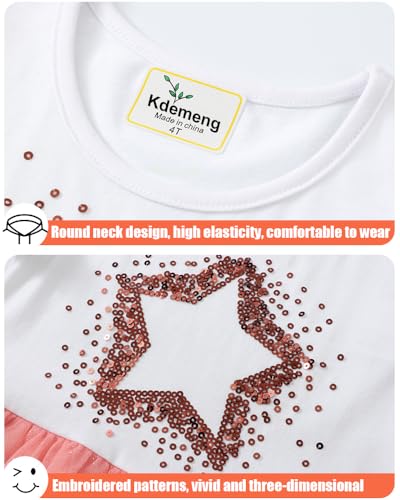 Girls' Summer Dress - Fluffy Tulle Princess Dress with Round Neck3