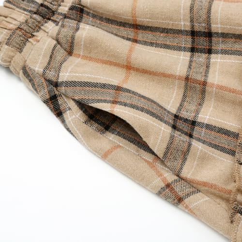 IDEALSANXUN Womens Long Plaid Skirts High Waisted A Line Renaissance Maxi Skirt with Pockets4