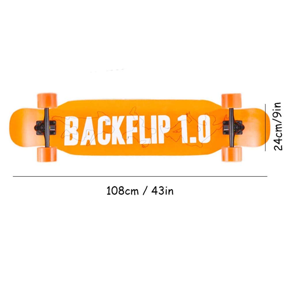 YEENUO 43 "x9" Skateboard complet Longboard Skateboard Cruiser Board Longboard Drop Through Skate Board ， Cruising, Curving, Freeride Slide, Freestyle et Downhill Freestyle Cruiser pour adolescents