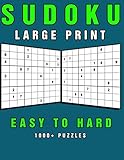 Sudoku Large Print: 1000+ Puzzles Easy To Hard Soduko Book For Adults