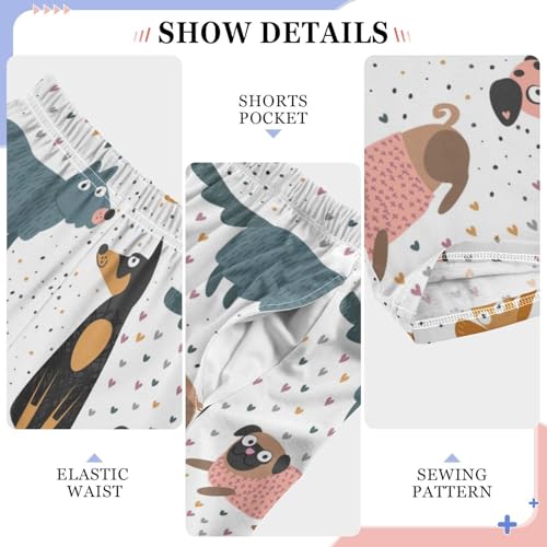 Boys' Pants Dogs Pug Doberman Dachshund Dot Long Bottoms Jogger Pants Elastic Waist Trousers with Pockets S-XL4