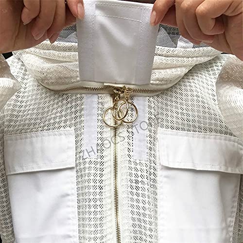 YZLP Imkerhandschuhe 1 Set Imkeranzug Bienenzuchtanzug Professionelle Kleidung Mückenanzug Metall Reißverschluss Bienen… – Bild 5