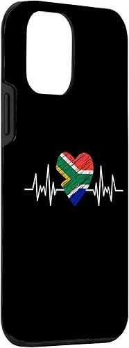 Miniatura 3 de iPhone 12 mini South Africa Flag With Heartbeat Pride Grunge African Flag Case