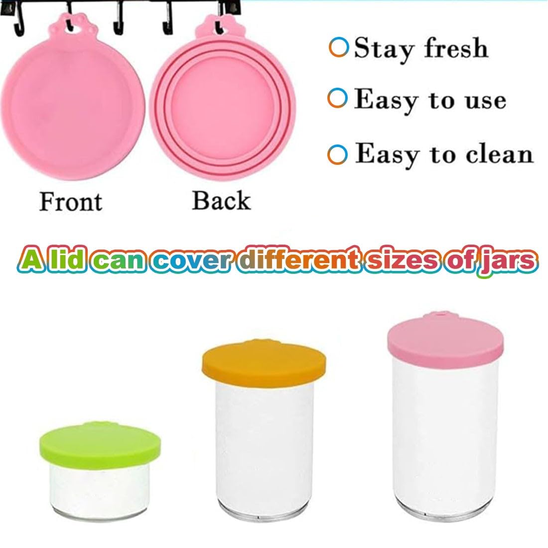 4 Coperchi In Silicone Per Lattine Da 65-85 Mm Con Cucchiai - Per Cibo Animali E Conserve - Foto 10