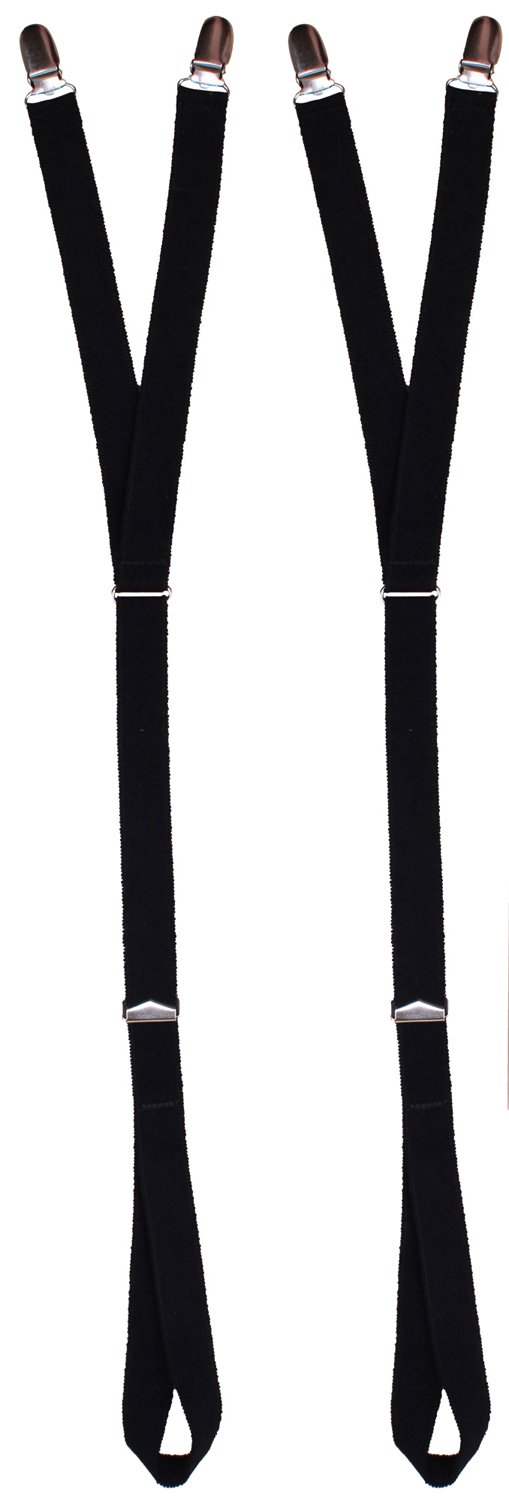 Redbay Shirt Stays Adjustable Elastic Soft and Strong Shirt Holder with Non-Slip Clips