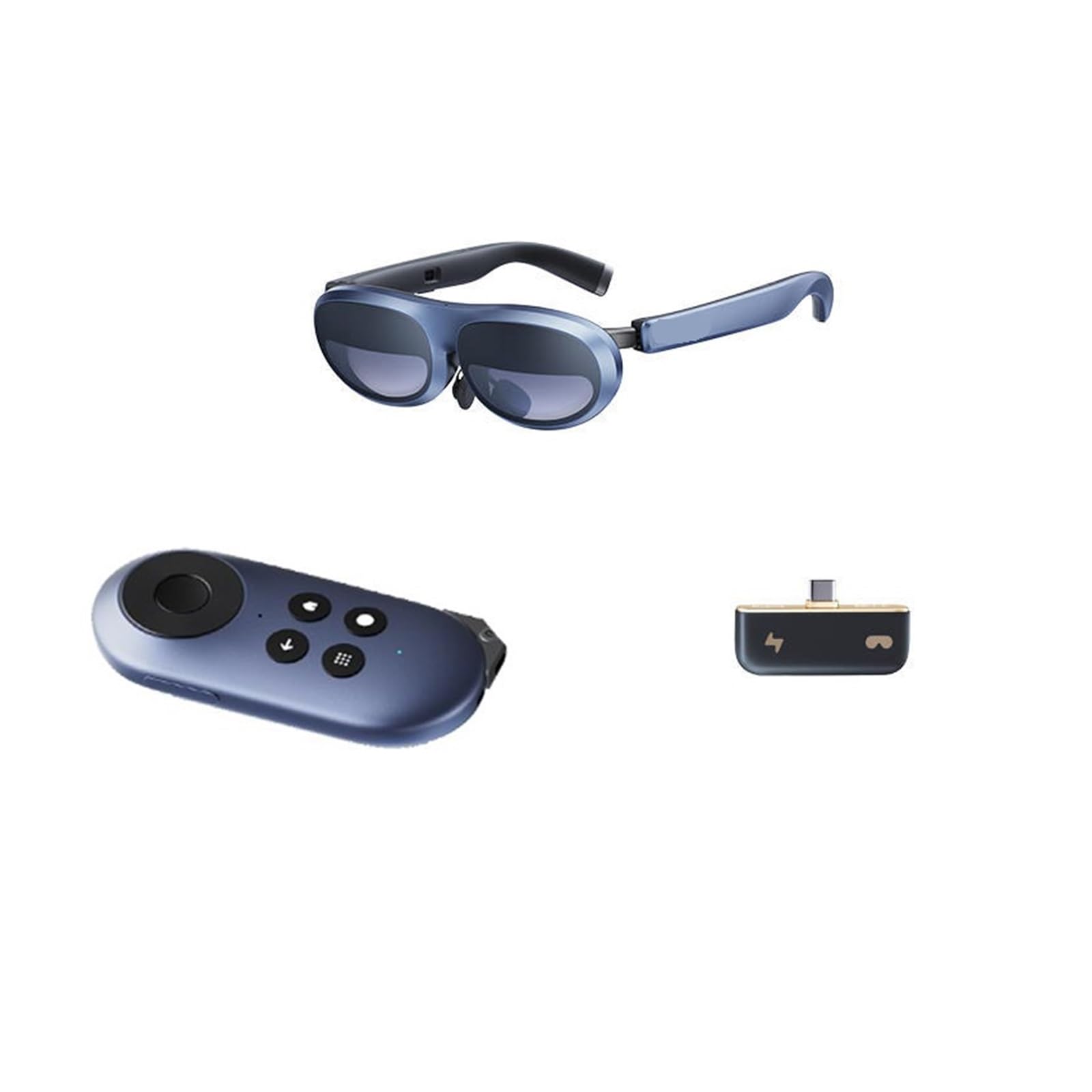 LLBFZ Gafas Inteligentes AR 3D, Pantalla Micro OLED de 215 Pulgadas, visualización FoV de 50 ° para teléfonos/Switch/PS5/Compatible con Xbox/PC VR Todo en uno