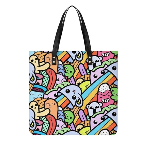Sac fourre-tout arc-en-ciel femme grand format 39x39cm, tote bag bandoulière et cabas de plage