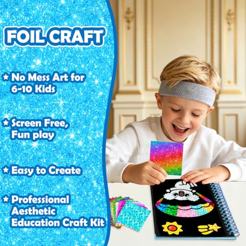 Image of FUNNYB&G Foil Art Craft Kit for Kids, Sparkly Birthday Gift Toy for Kids