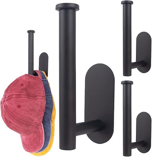 3 piezas de perchero para gorras de béisbol, organizador multifunción de almacenamiento de sombreros, soporte autoadhesivo de acero inoxidable 304