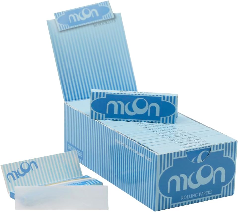 Amazon.com: MOON Rice Paper Regular Short Size Cigarette Rolling Paper ...