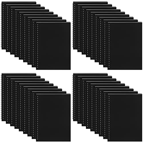 Image of Yahenda 36 Pcs Spiral Notebooks,1 Subject,Wide Ruled, Black