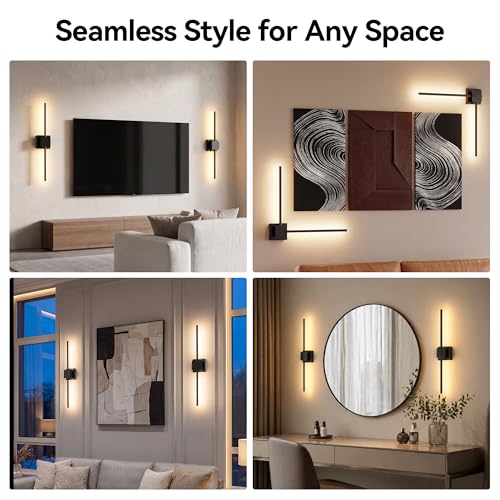 Image of Torchlet Battery Operated Wall Sconces Set of 2, Rechargeable Wall Lights
