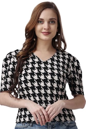 Image of POPWINGS Casual Printed Crop Top for Women ||Western Stylish Women Tops for Summer Wear || Trendy and Solid Women Top